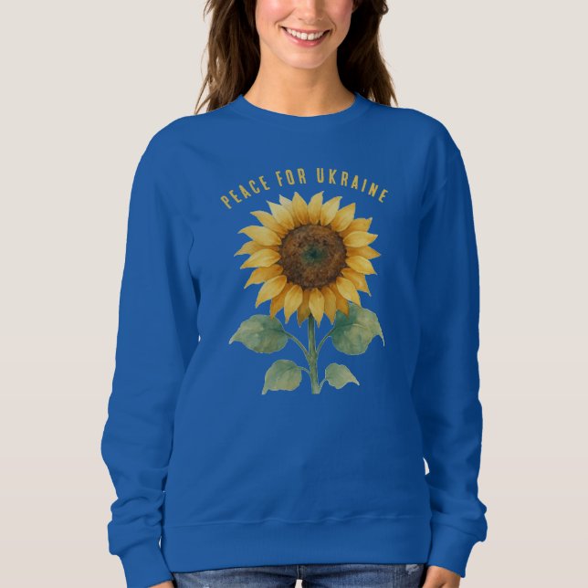 Peace for Ukraine. Sunflower Peace symbol.  Sweatshirt (Front)