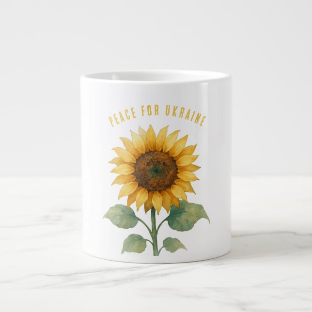 Peace for Ukraine. Sunflower symbol of Peace. Mug (Front)