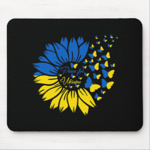 Peace For Ukraine Sunflower Ukrainian Butterfly Uk Mouse Pad