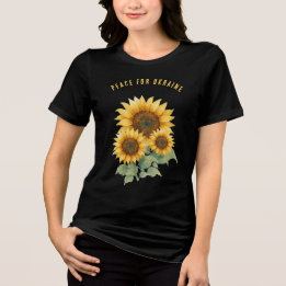 Peace for Ukraine. Sunflowers symbol of Peace. Tri-Blend Shirt