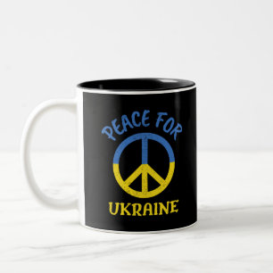 Peace For Ukraine Two-Tone Coffee Mug