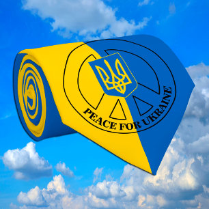 Peace for Ukraine, Ukraine Flag, Emblem Tie