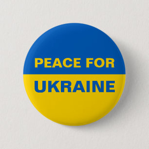 Peace for Ukraine Ukrainian Flag 6 Cm Round Badge