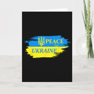 Peace For Ukraine Ukrainian Flag Ukraine Logo Card