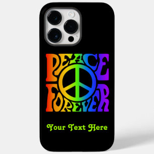 Peace Forever Vintage Retro Rainbow Custom Case-Mate iPhone 14 Pro Max Case