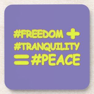 "PEACE FORMULA EQUATION" Cute Design. Buy Now Coaster