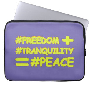 "PEACE FORMULA EQUATION" Cute Design. Buy Now Laptop Sleeve