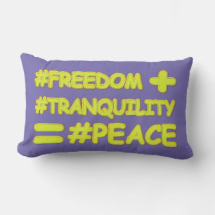 "PEACE FORMULA EQUATION" Cute Design. Buy Now Lumbar Cushion