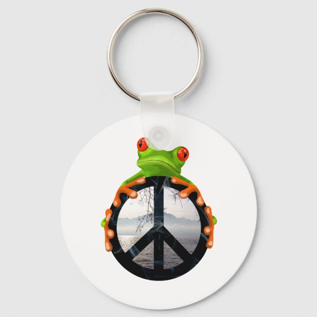 peace frog1 key ring (Front)