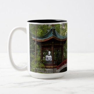 Peace From Within, Buddha Quote Two-Tone Coffee Mug