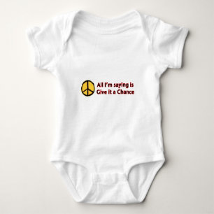 Peace - Give it a chance Baby Bodysuit