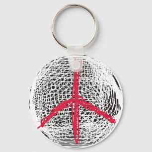 Peace Globe no war no fighting no violence love Key Ring