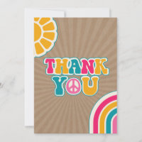 Peace Groovy Hot Pink Brown Baby Shower Hippie