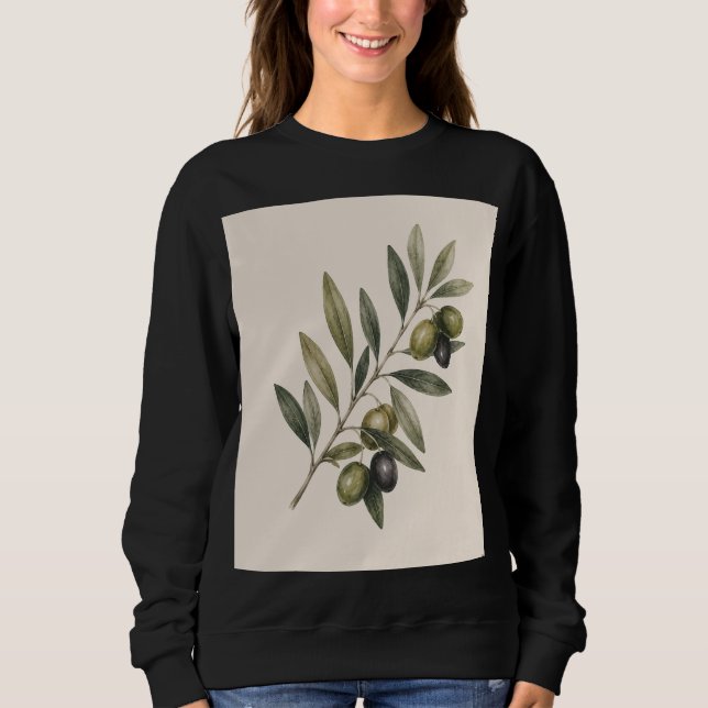 Peace Grows Here | Vintage Olive Branch Botanical  Sweatshirt (Front)
