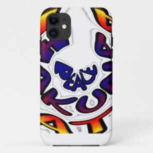 "Peace Hakuna Matata" Circular Art Print iPhone 11 Case