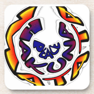 "Peace Hakuna Matata" Circular Art Print Coaster