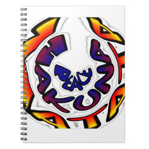 "Peace Hakuna Matata" Circular Art Print Notebook