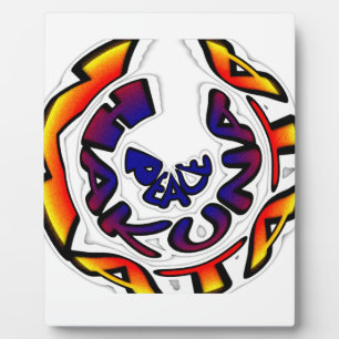 "Peace Hakuna Matata" Circular Art Print Plaque
