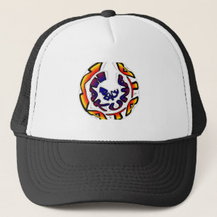 "Peace Hakuna Matata" Circular Art Print Trucker Hat