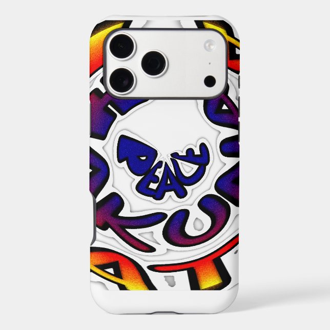 Peace Hakuna Matata" | Circular Colourful Graffiti (Back)