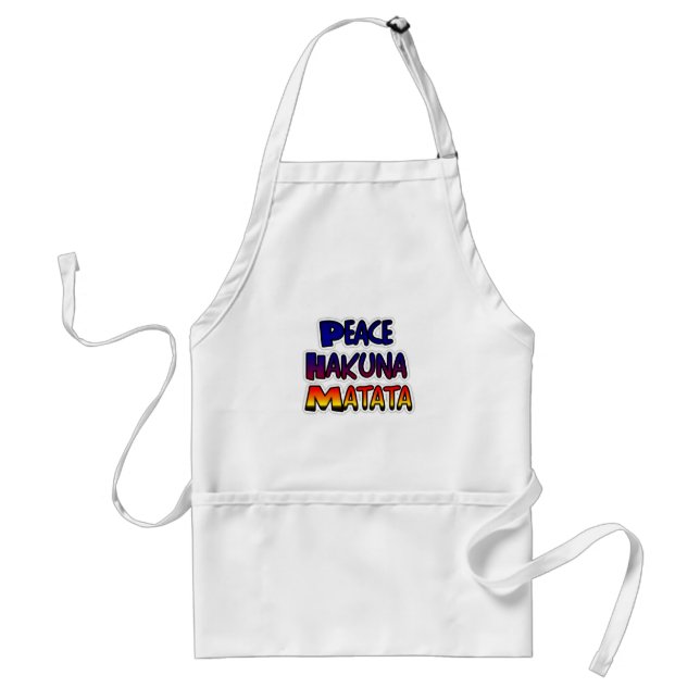Peace Hakuna Matata Gradient Art Standard Apron (Front)