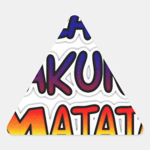 Peace Hakuna Matata Gradient Art Triangle Sticker