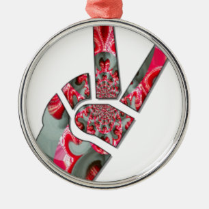 Peace Hakuna Matata love all to save all amazing p Metal Tree Decoration