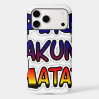 Peace HAKUNA MATATA: Swahili Bold Gradient Blue Pu