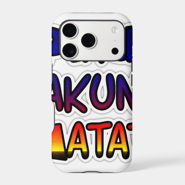 Peace HAKUNA MATATA: Swahili Bold Gradient Blue Pu (Back)