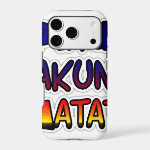 Peace HAKUNA MATATA: Swahili Bold Gradient Blue Pu