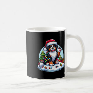 Peace Hand Bernese Mountain Christmas Lights Women Coffee Mug
