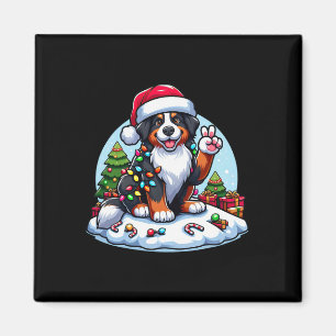 Peace Hand Bernese Mountain Christmas Lights Women Magnet