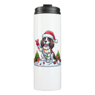 Peace Hand English Springer Spaniel Christmas Dog Thermal Tumbler