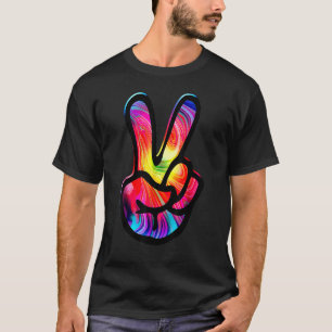 Peace Hand Peace Sign Tie Dye T-Shirt