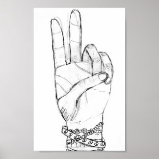 Peace Hand Poster