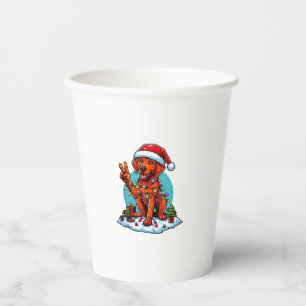 Peace Hand Rhodesian Ridgeback Christmas Lights Wo Paper Cups