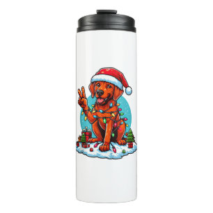 Peace Hand Rhodesian Ridgeback Christmas Lights Wo Thermal Tumbler