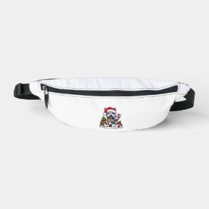 Peace Hand Scottish Terrier Christmas Lights Women Bum Bags