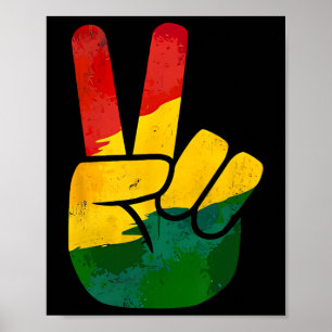 Peace Hand Sign Juneteenth Day Black Pride Men Wom