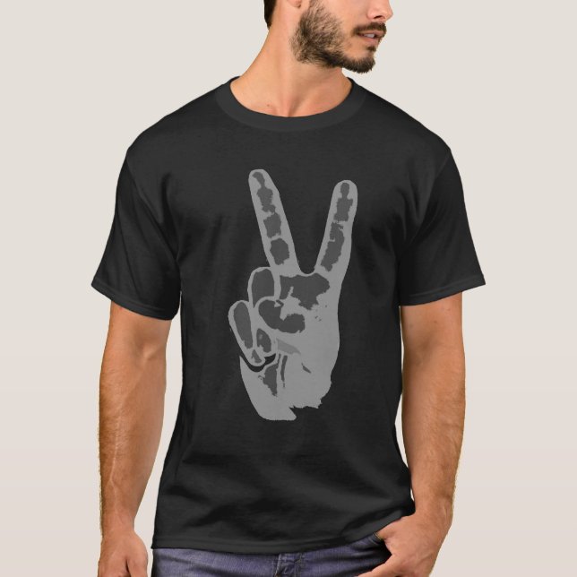 peace hand sign T-Shirt (Front)