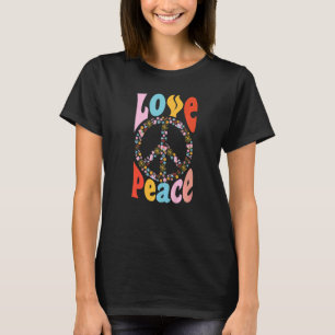 Peace Hand Tie Dye Finger Freedom Hippie Flower Ch T-Shirt