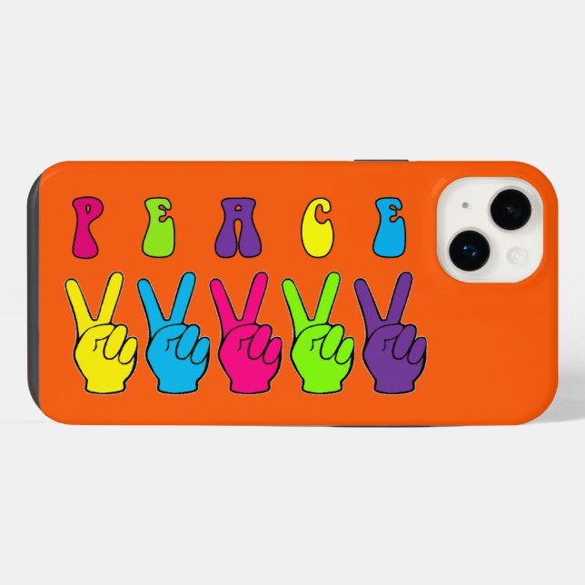 Peace Hands iPhone Case (Back Horizontal)
