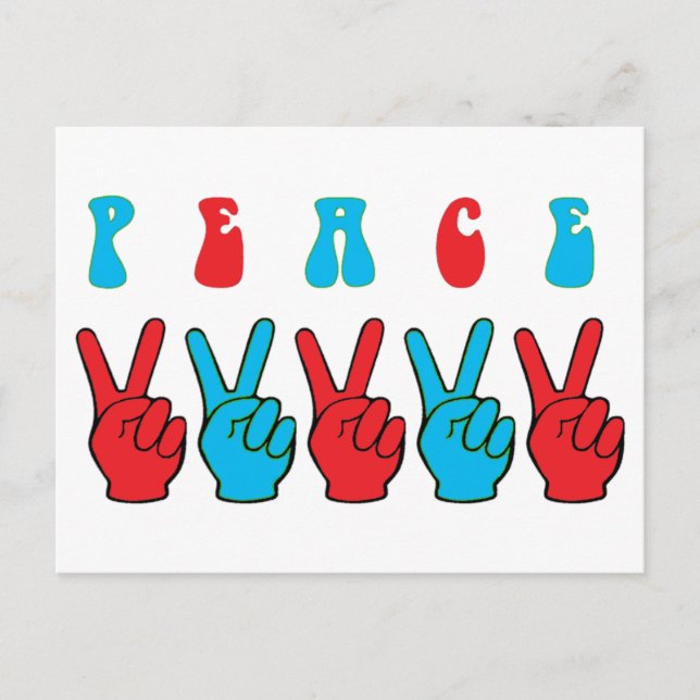 Peace Hands Postcard (Front)