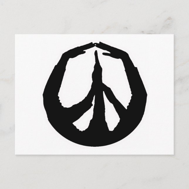 Peace Hands Postcard (Front)