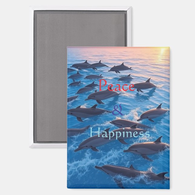 Peace & Happiness  Magnet (Front/Back)