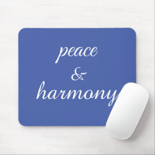 Peace & Harmony in Blue & White Mouse Pad