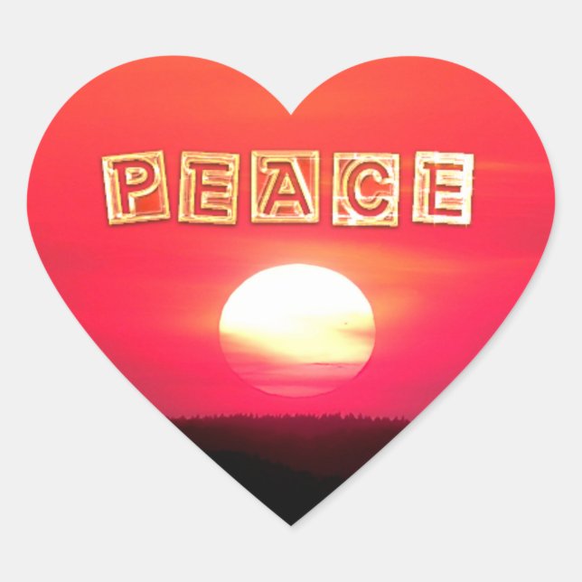 Peace Heart Sticker (Front)