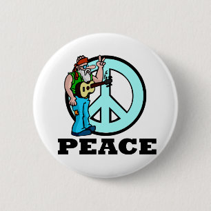 Peace Hippie 6 Cm Round Badge