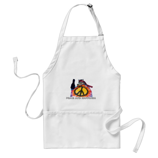 Peace Hippie Cat Apron (Front)