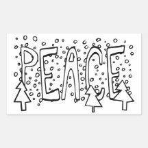 Peace Holiday Colour-It-Yourself Snowy Pine